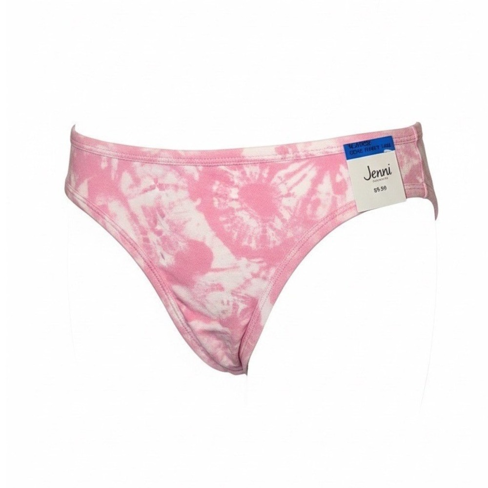 Jenni Women's Tie Dye Pink Brief Panty Underwear, Size XL, NWT
